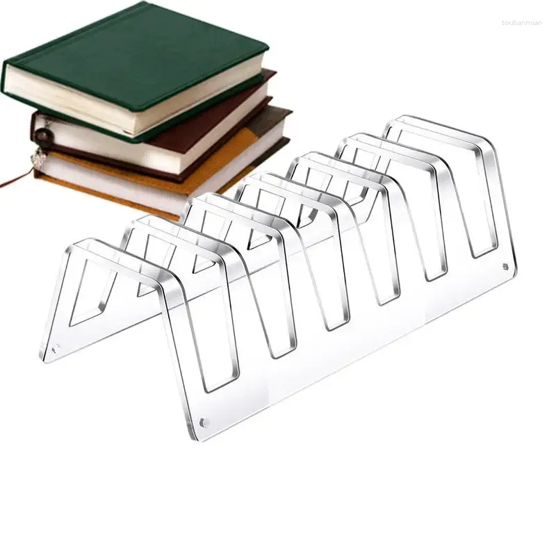 Kök förvaringsplatta skärm Stand Transparenta rätter för böcker Rack Space Saving Dyner Organizer