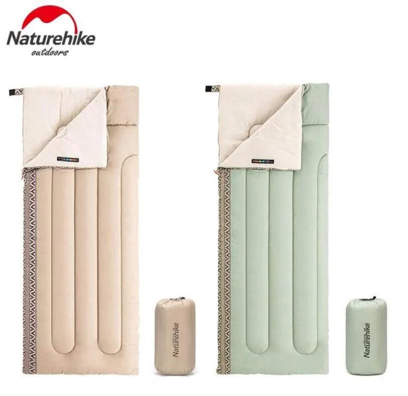 Naturehike l150 ultraleve portátil algodão envelope emendado saco de dormir 3 estações acampamento viagem quente respirável tenda colcha5864408