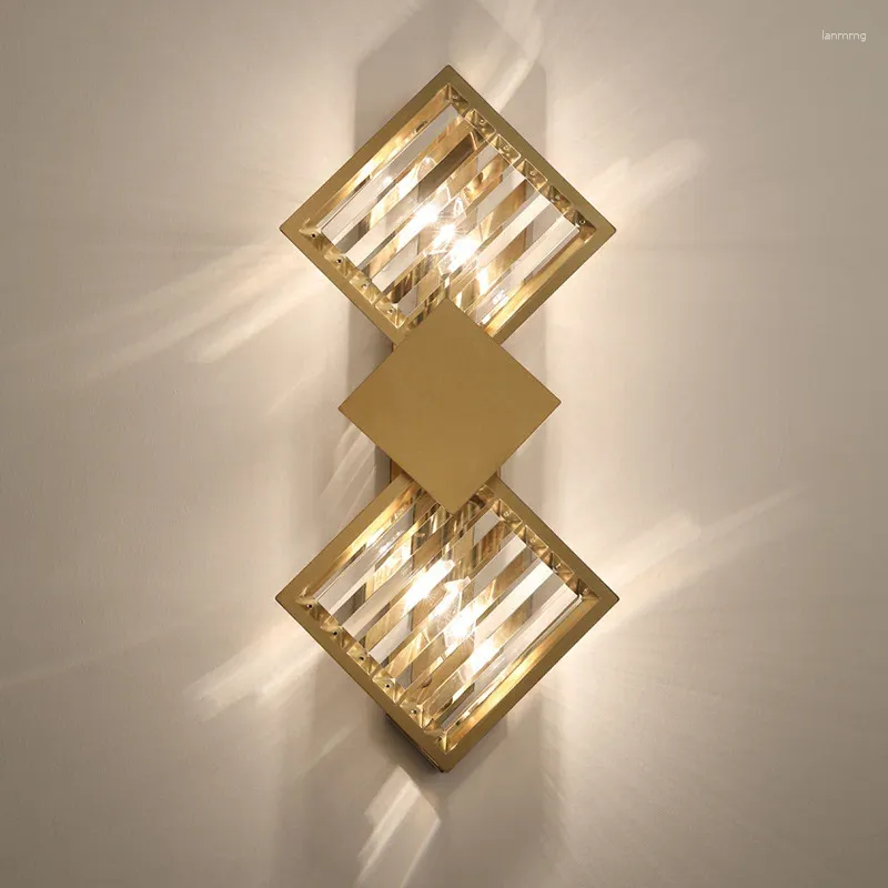 Wandleuchte Luxus-LED-Lampen Schlafzimmer Korridor Treppen Morden Kristall Wandlampen Licht Wohnzimmer Innenbeleuchtung Home Art Deco Lichter