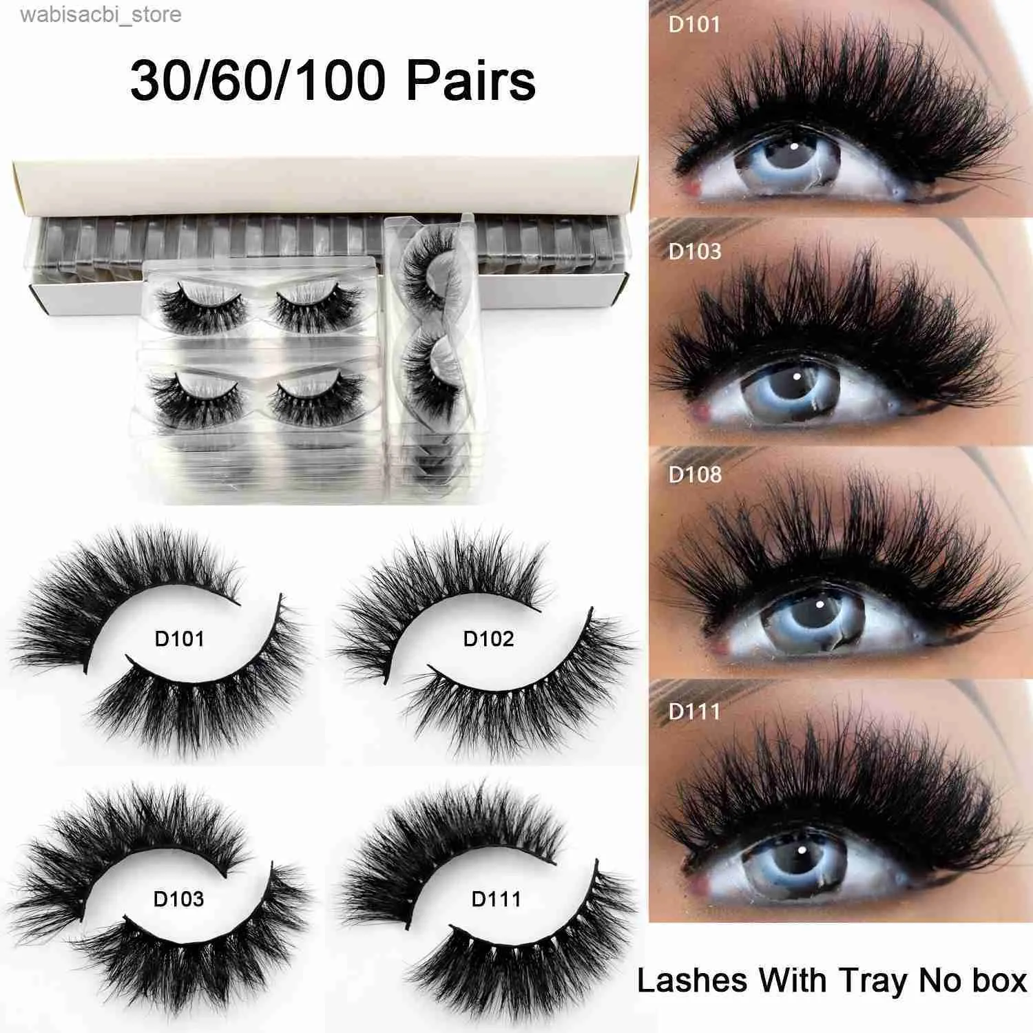 False Eyelashes Visofree Wholesale Mink Eyelashes in Bulk 3D Mink Eyelashes With Tray No Box Fluffy Dramatic Lashes Cruelty Free False Eyelashes24327