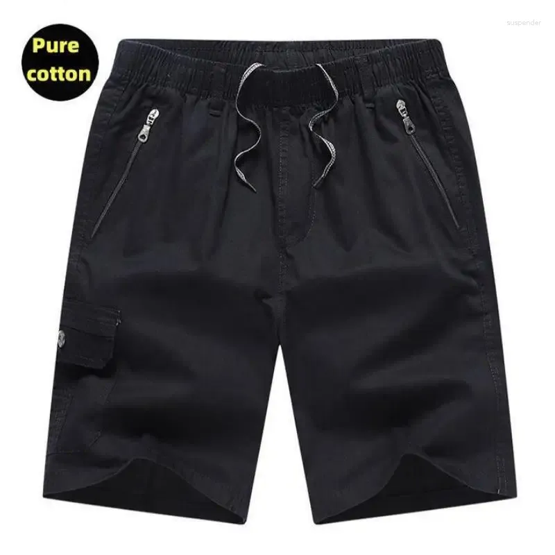 Men's Shorts Casual Everyday All-in-one Quarter Pants Breathable Skin-friendly Beach Lightweight Cotton Overal