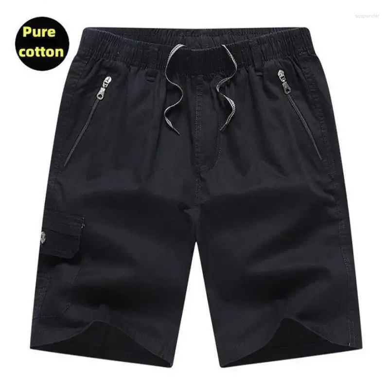 Shorts masculino casual diário all-in-one quarter calças respirável pele-friendly praia leve algodão overal