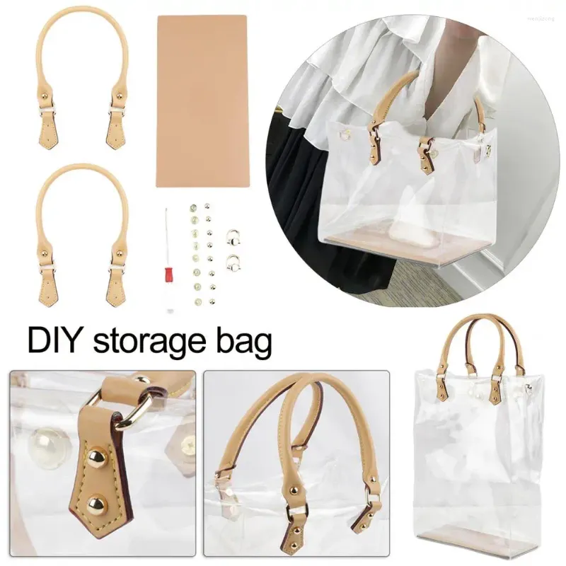 Aufbewahrungstaschen DIY-Tasche Wasserdichtes PVC-Tote-Herstellungsset mit Bastelzubehör Handtasche Werkzeuge Transparent handgefertigt zum Basteln