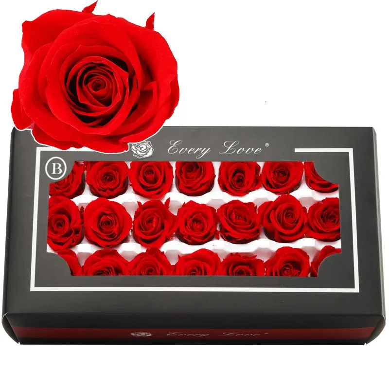 21st Grad B 2-3 cm Natural Conservered Mini Roses Heads Beauty and the Beastforever Rose för WeddingPartydiy Gift 240321