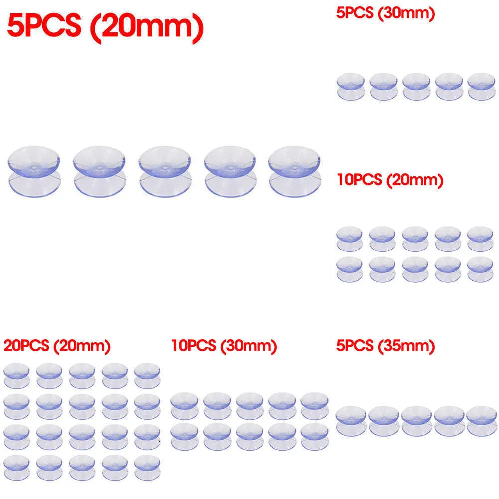 2024 20Pcs Double Sided Suction Cup 20/30/35Mm Vacuum Non-Slip Clear Sucker Pads For Glass Car Window Kitchen Table Top Spacer Holder