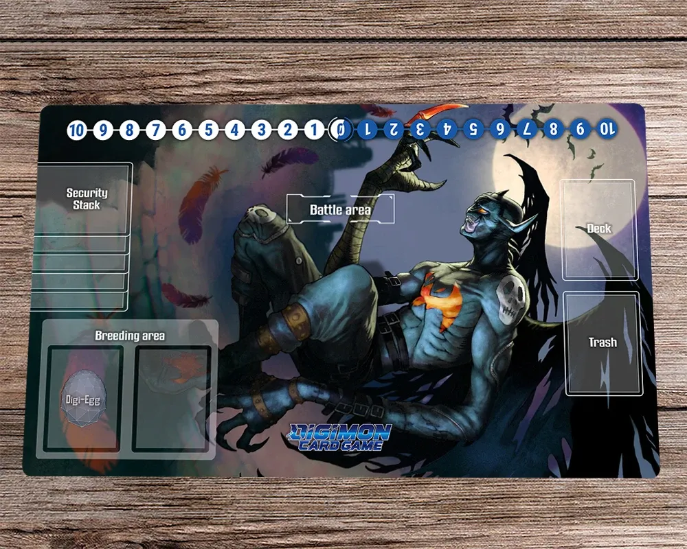 Коврики для настольной игры Digimon Playmat CCG DTCG Mat Devimon TCG Коллекционная карточная игра Коврик для мыши Противоскользящий коврик для мыши Настольный коврик Коврик для мыши 60x35 см