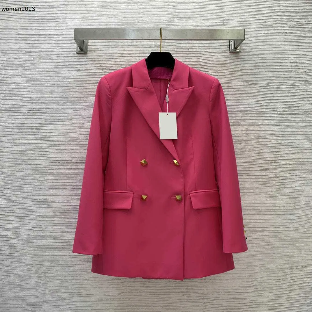 Marca terno feminino ternos casaco designer moda feminina jantar parte jaqueta de manga comprida rosa blazer turndown colarinho elegante casaco mar 27