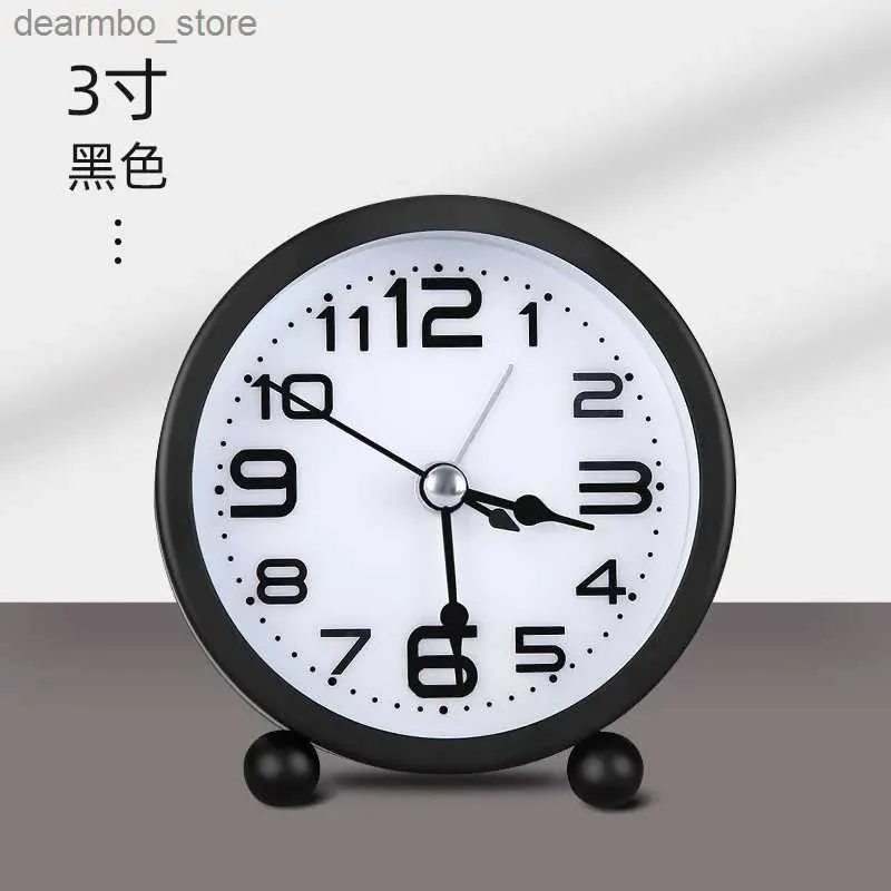 Desk Table Clocks Modern style silent alarm clock 2024 new Korean style creative student bedroom table clock with night light24327