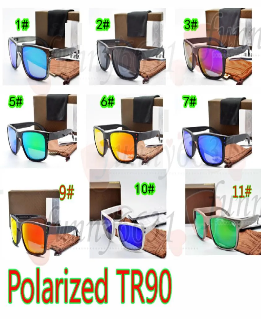 MOQ10SETS МУЖЧИНЫ Поляризованные солнцезащитные очки TR9010 Разноцветные солнцезащитные очки UV400 Велосипедное стекло Женские солнцезащитные очки с футляромA SHI1837023