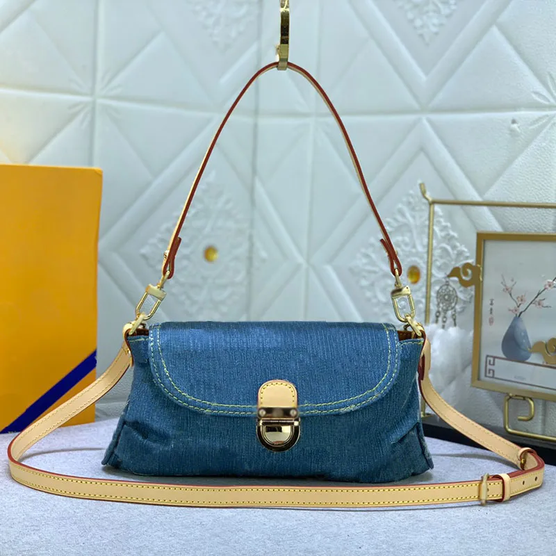 Модная джинсовая дизайнерская сумка через плечо, роскошная женская сумка с тиснением букв, 26 см, холст, кожаный кошелек через плечо, женские повседневные сумки для покупок, косметичка