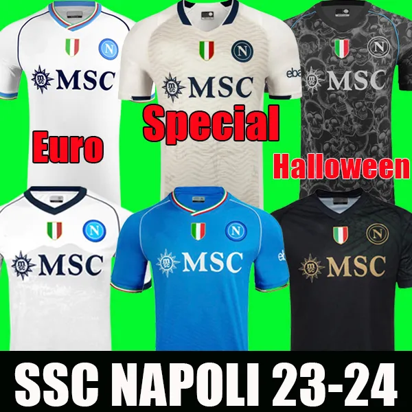 Special Napoli 23-24 Soccer Jerseys Maglia Neapel 2023 2024 Di Lorenzo Kvaratskhelia Football Shirts Maradona SSc Napoli Men Kid Kit Maillots The Everywhere Shirt