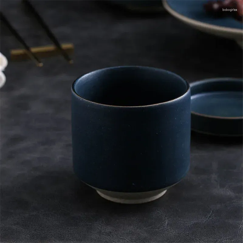 Copos pires estilo europeu cerâmica xícara de café porcelana esmalte verde escritório teacup criativo simples café da manhã caneca água drinkware