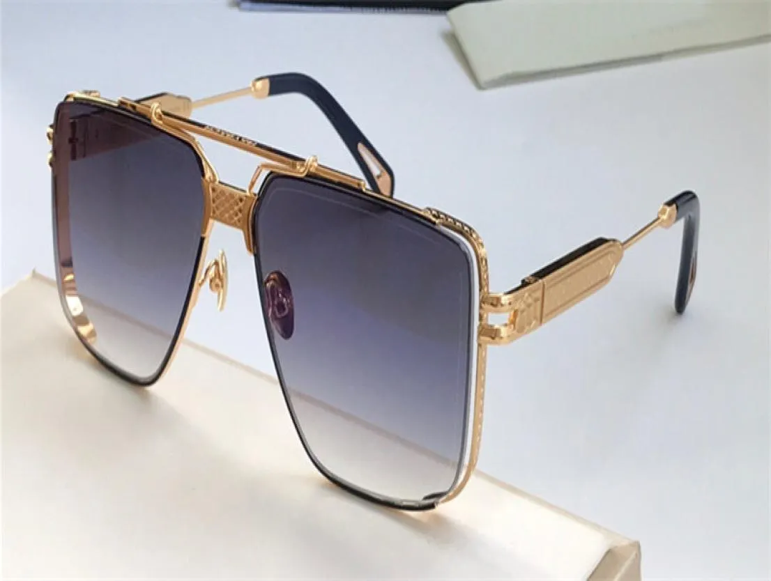 2020 new Top men glasses THE DAWM design sunglasses square K gold hollow frame highend top quality outdoor uv400 eyewear 5 color 7286297