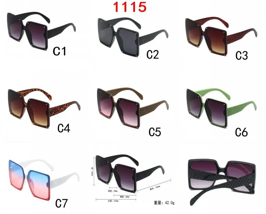 7 kolorów Nowe czarne okulary przeciwsłoneczne Kobiety Big Rame moda retro lustro słoneczne okulary żeńskie marka vintage dama 1115 10pcs szybki sh1484860