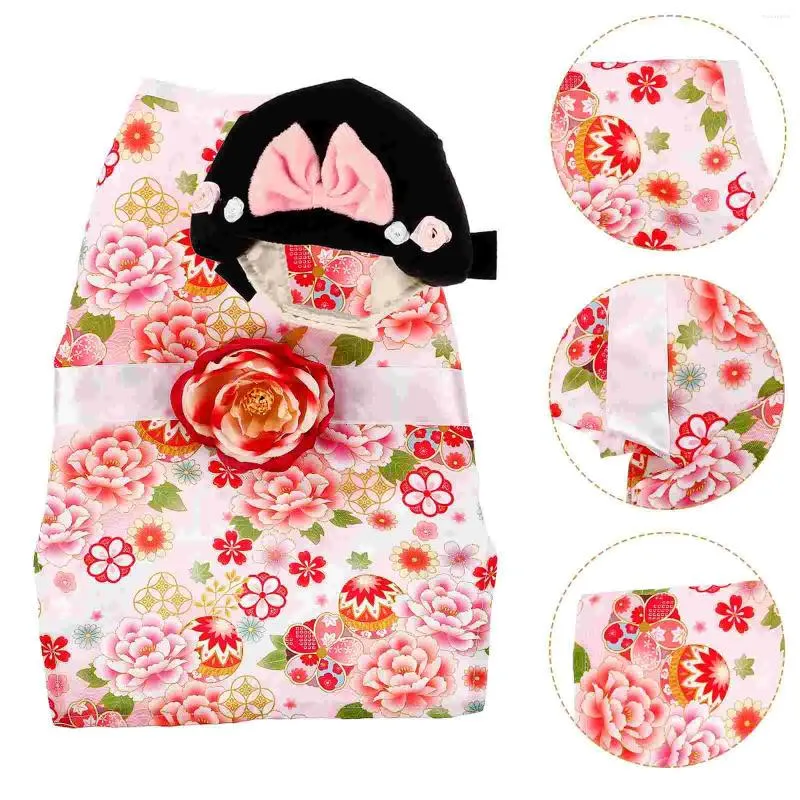 Vêtements pour chiens Vêtements de kimono pour animaux de compagnie Tenue de style japonais Costume de tissu confortable et confortable