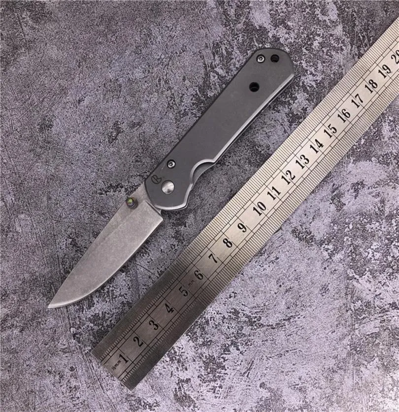 Chris Reeve mini Sebenza 21 couteau pliant de poche version économique 7Cr13Mov lame délavée manche en acier Camping extérieur ED7158313