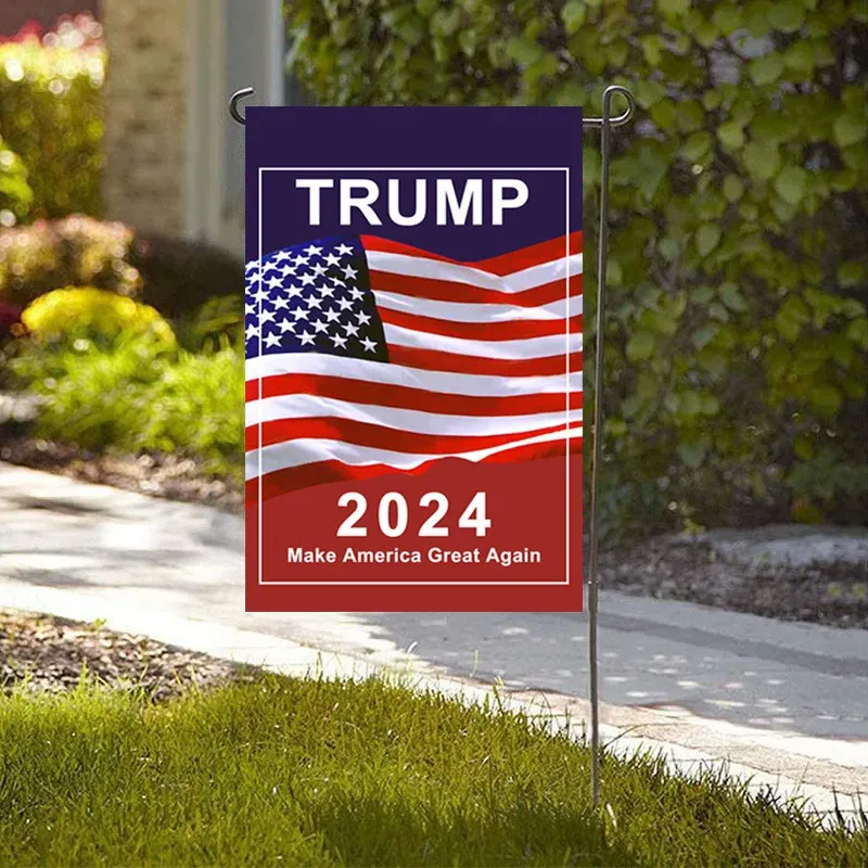 Donald Trump 2024 Flag 30*45cm MAGA Banner Keep Amercia Great Garden Flags