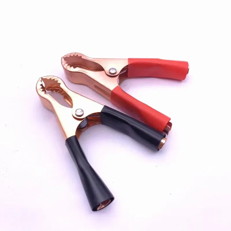 50A Copper-Plated Crocodile Clip Toothed Battery Clip Charging Clip Power Cord Clip Safety Test Clip Length 80mm