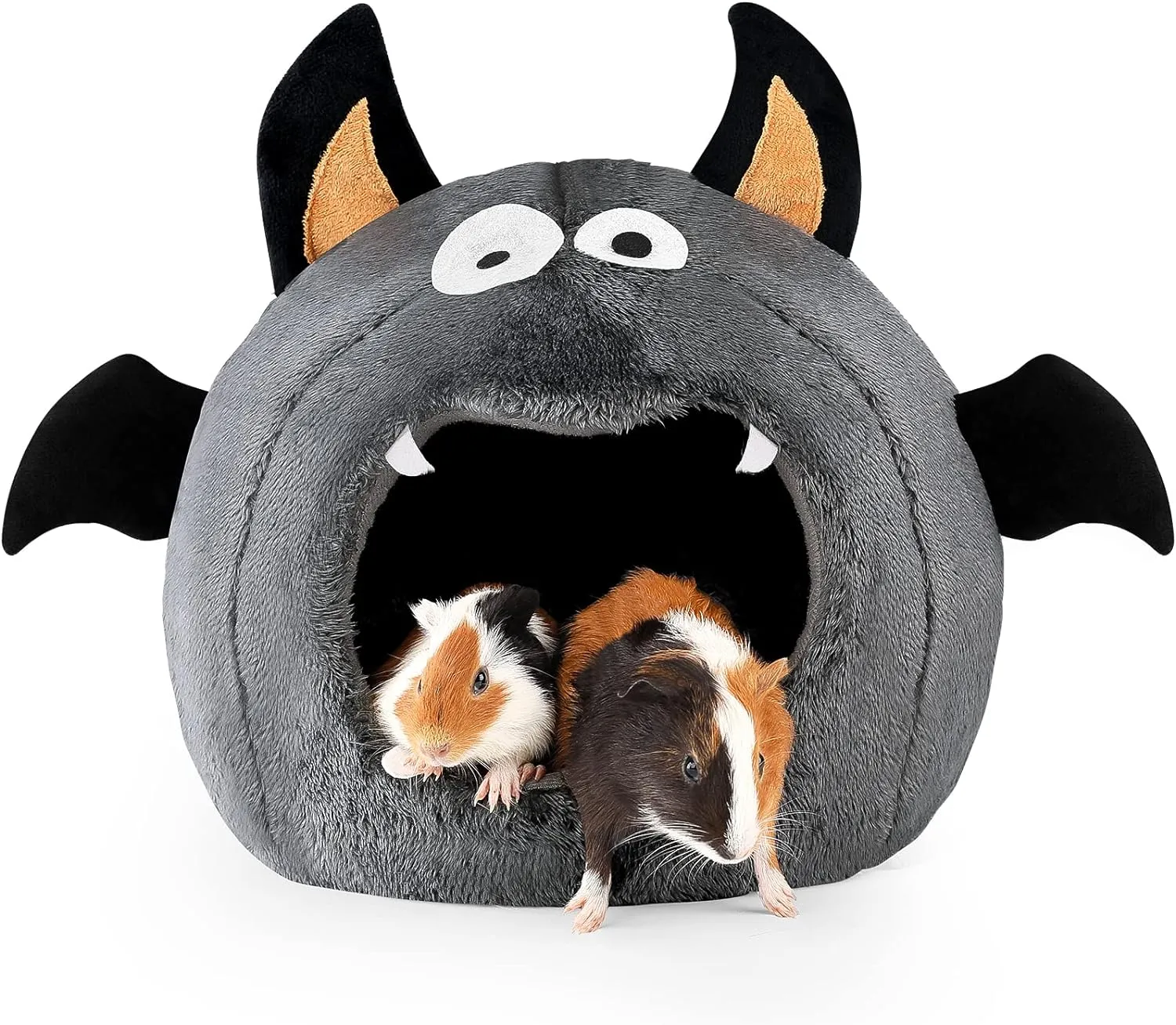 Zoupgmrhs Guinea Pig Hudout, Rabbit Bed, Bunny Hideout, Guinea Pig Cage Accessories for Small Pets - Bat Shape