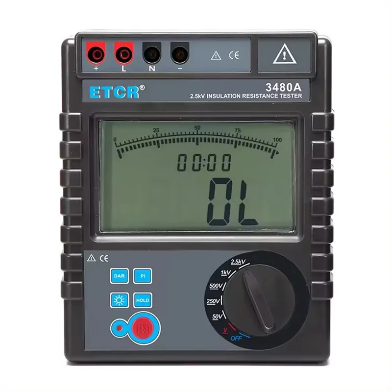 ETCR3480Aハイグレードデジタル断熱材抵抗テスターデジタルメゴムメートルメーター2.5kV
