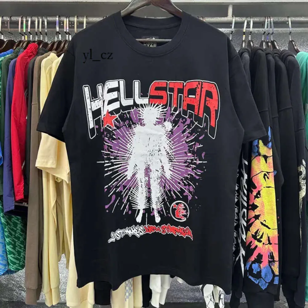 Hellstar Erkek Tişörtleri Yüksek Kaliteli Tişört Tasarımcı Gömlek Erkekler Yaz Kıyafetleri Moda Çiftleri Pamuk Tee Sıradan Kadınlar Kısa Kollu Tees Cehennem Yıldız Tişörtleri 2419