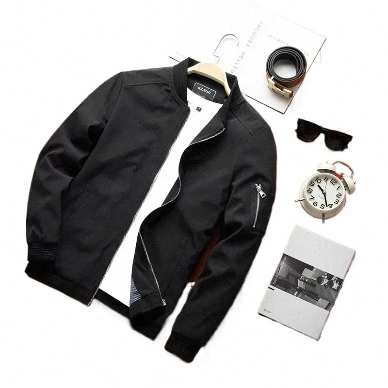 フライトJK、バックプリント DHgate.com:Autumn Casual Mens Bomber Jacket, Slim Fit Hip