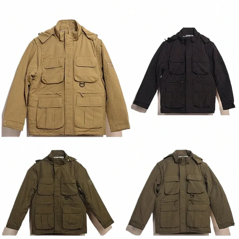 2023 printemps et automne nouveaux vêtements de travail pour hommes veste mince manteau multi-poches coupe-vent et imperméable manteau de charge M-5XL a5Qh #