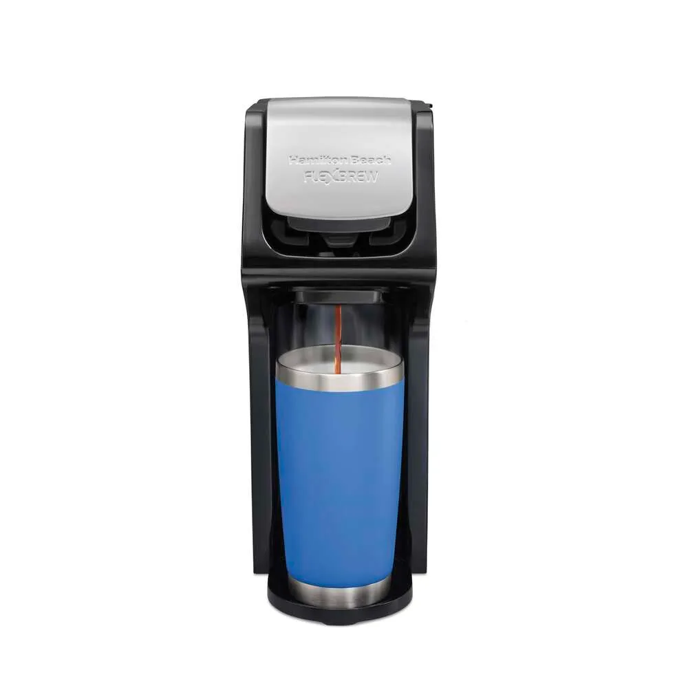 Hamilton Beach 49900 Flexbrew Einweg-Kaffeemaschine, kompatibel mit Pad-Beuteln und Bodenbelägen, 8 Unzen (ca. 226,8 Gramm), Black Quick Brew