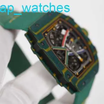 Horloges Richardmills Luxe horloges Rm67-02 Herenhorloge Ntpt Koolstofvezel Titanium Metalen wijzerplaat Automatische machines Zwitsers beroemd horloge Luxe sporthorloge FU90