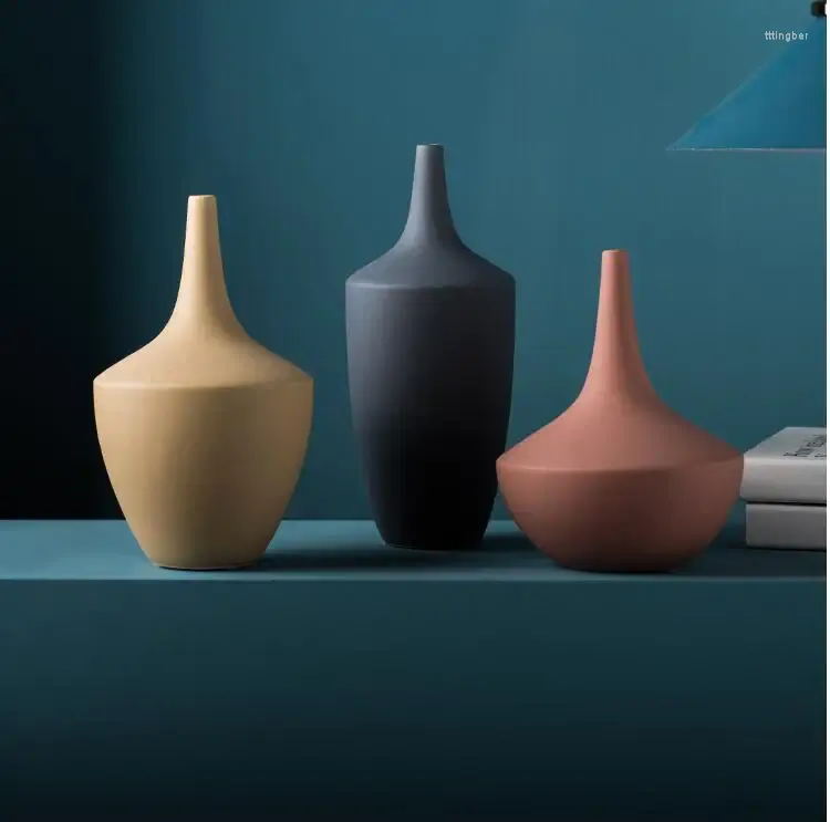 Vasi Vaso in ceramica europeo Decorazione Casa Soggiorno Tavolo Arredamento Artigianato El Office Desktop Figurine Ornamenti Accessori