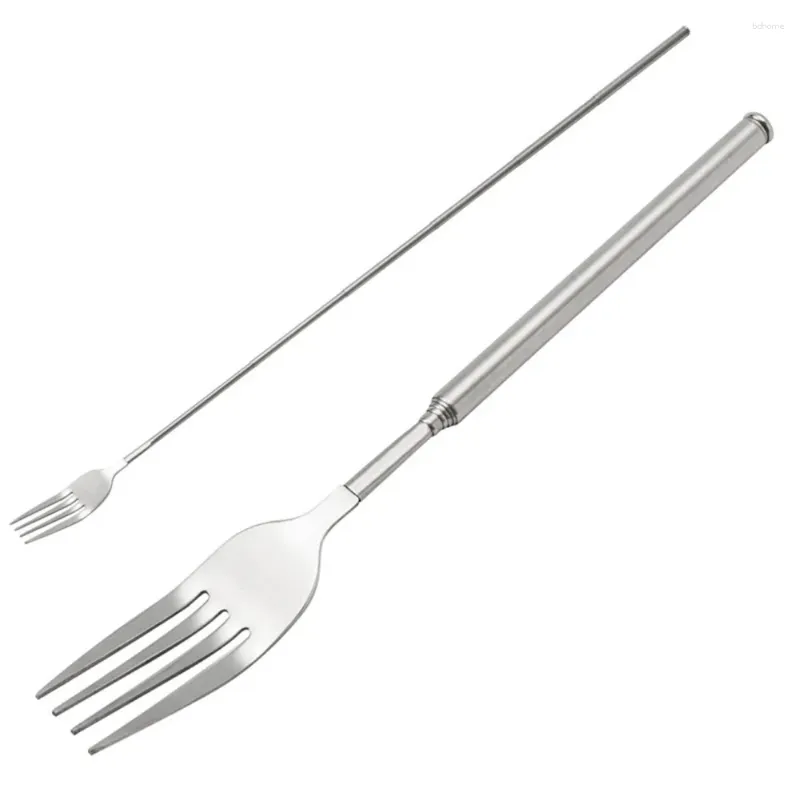 Forks Long Cutlery Fork Resistance Resistance Sliver Creative for Jadal Room Panelus Para Cozinha Conjunto BBQ
