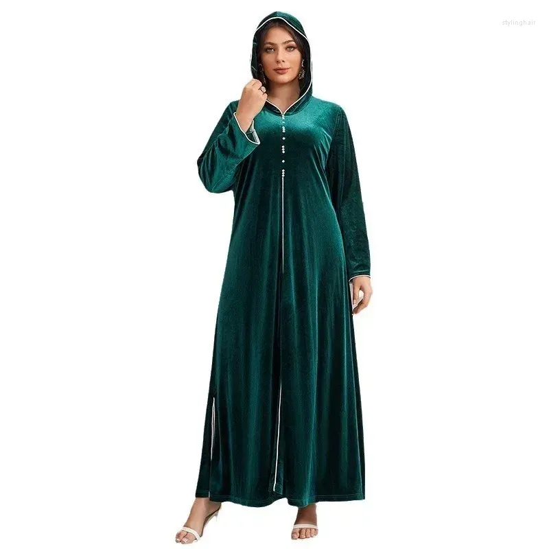 Ethnische Kleidung Afrikanische Kleider Für Frauen Elegante Frühling Langarm Samt Plus Größe Kleid Muslimischen Mode Abaya Dashiki Afrika
