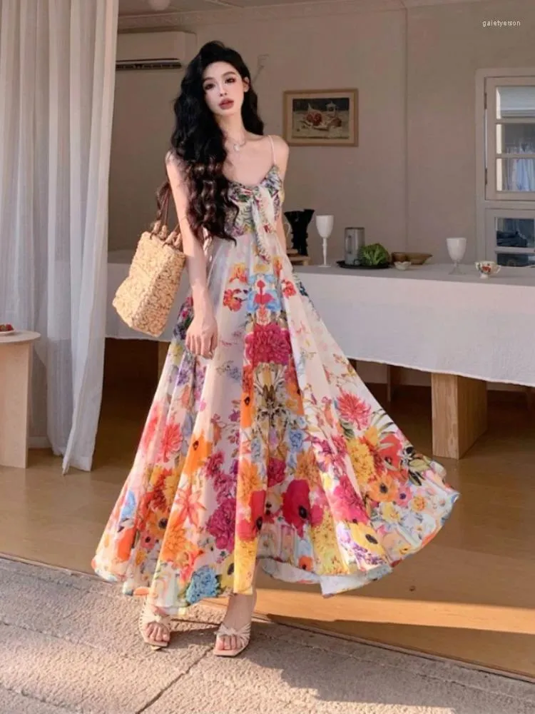 Printed Summer One Piece Dress One Piece Long Fashionable Dress - Main Image
