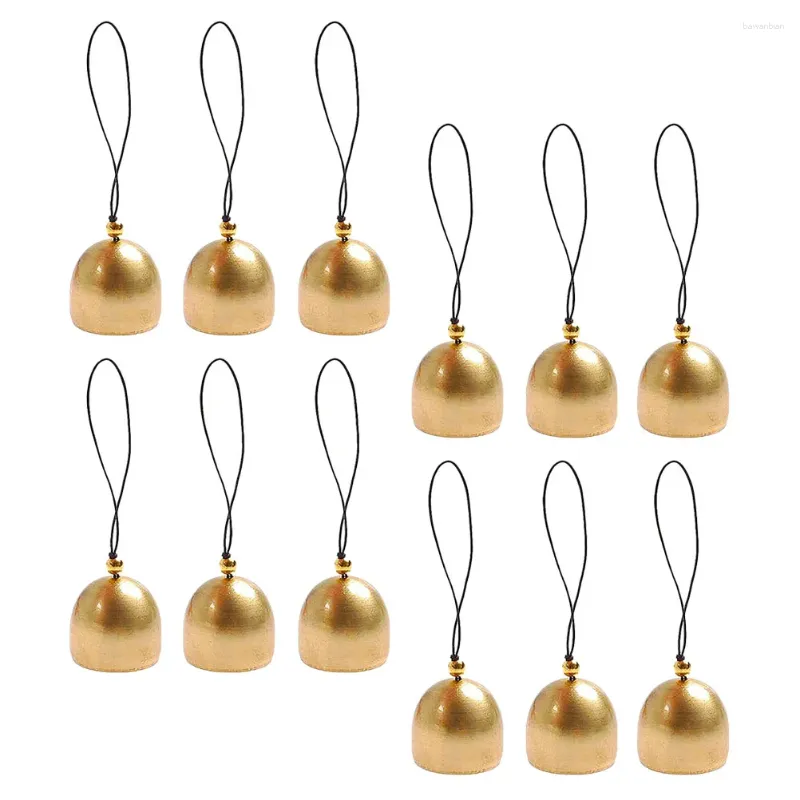 Fourniture de fête Bells Bell Jingle Mini Gold Trim Metal Decorative Vintage Pet Cowbell Rustique Craft Vache suspendue Tiny Ornement Vent