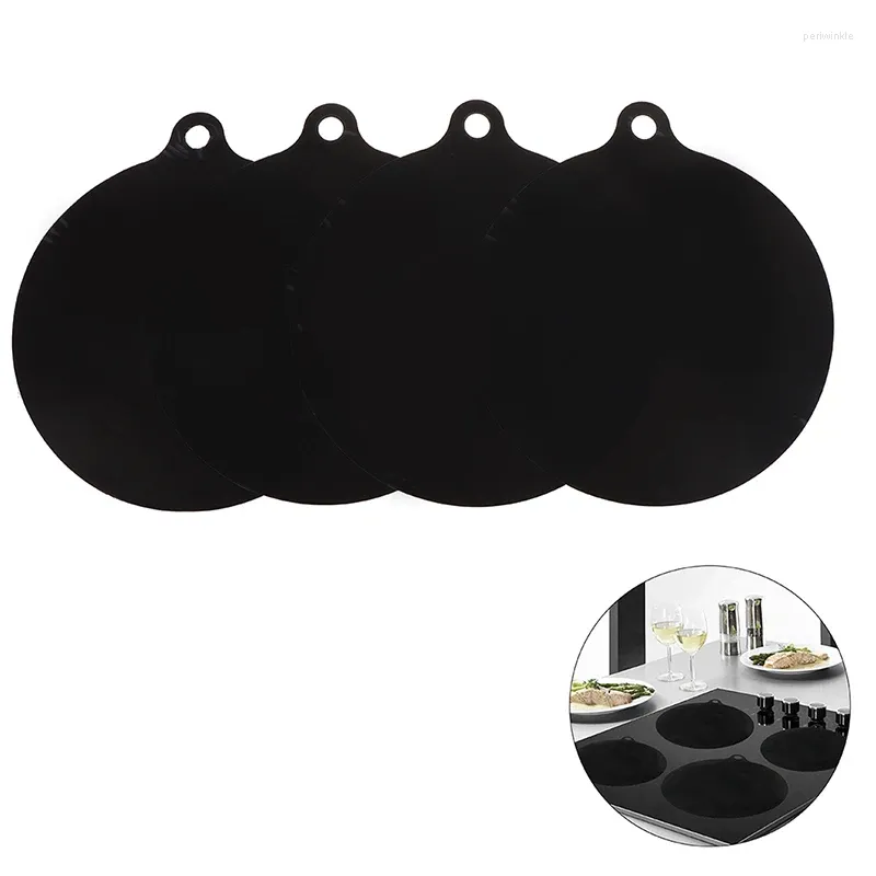 Tapetes de mesa 4 pacote protetor de placa de indução elétrica esteira universal antiderrapante lavável capa de silicone isolada termicamente