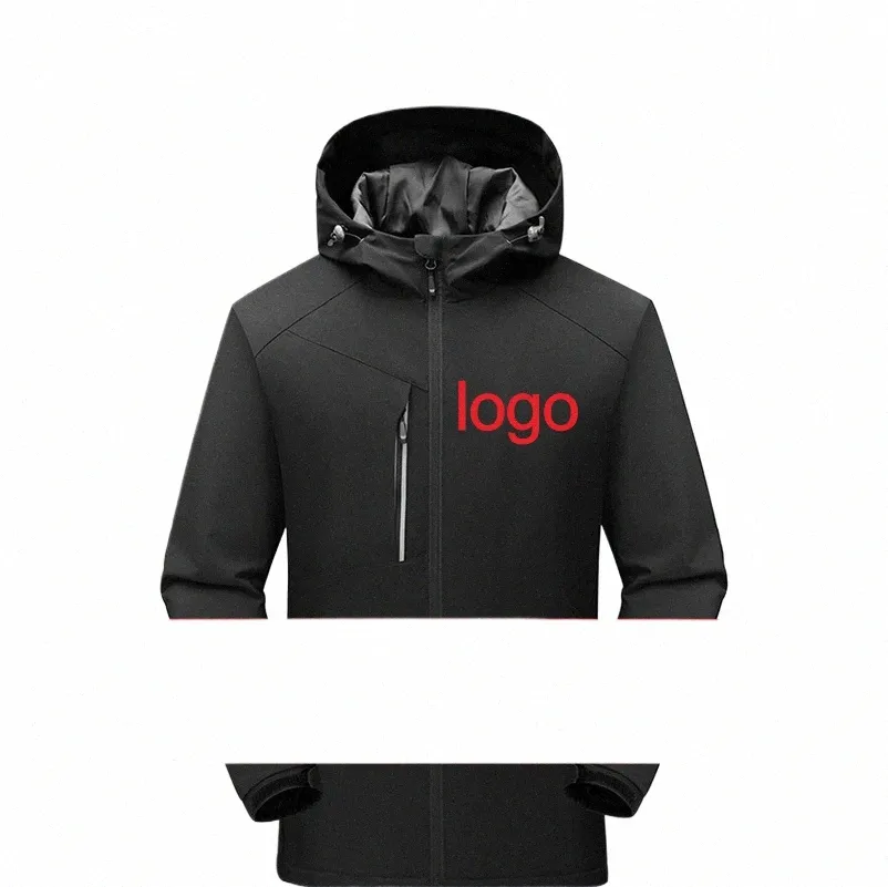 Yotee 21 Novo logotipo de jaqueta masculina de inverno personalizado Grosso Veet Quente Casual Refeição ao ar livre Entrega Mountaineering Hoodie Casaco à prova de vento E4nt #