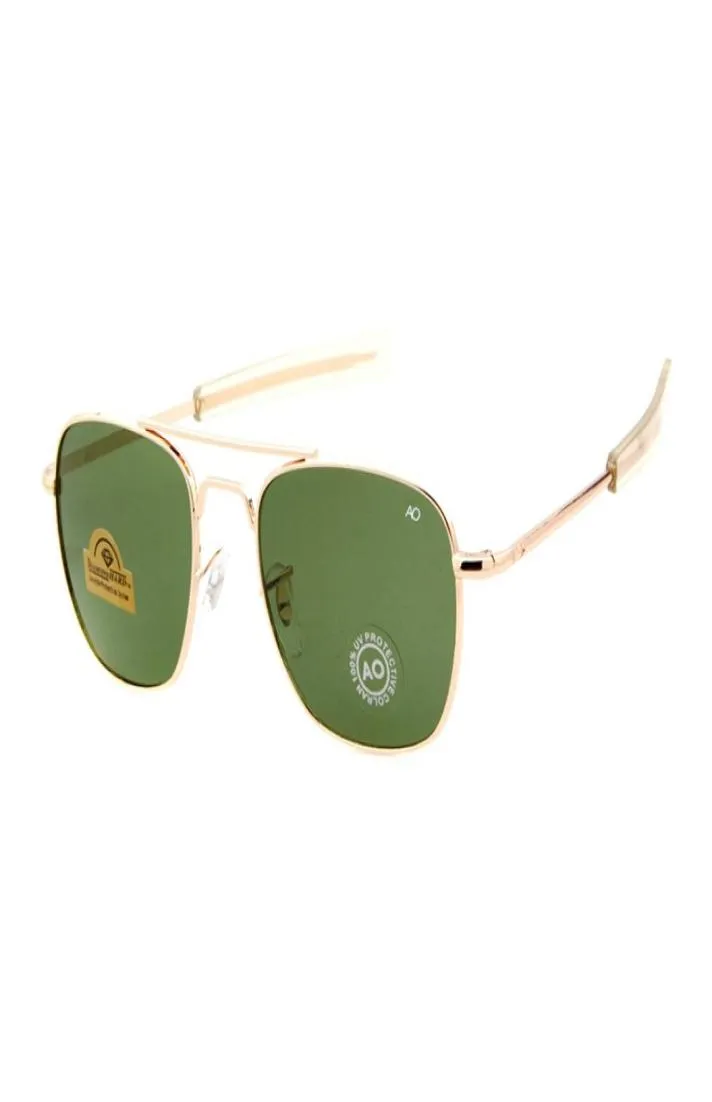 2018 neue Mode Armee AO Pilot 53mm Sonnenbrille Marke Amerikanische Optische Glas Objektiv Sonnenbrille Masculino6895926