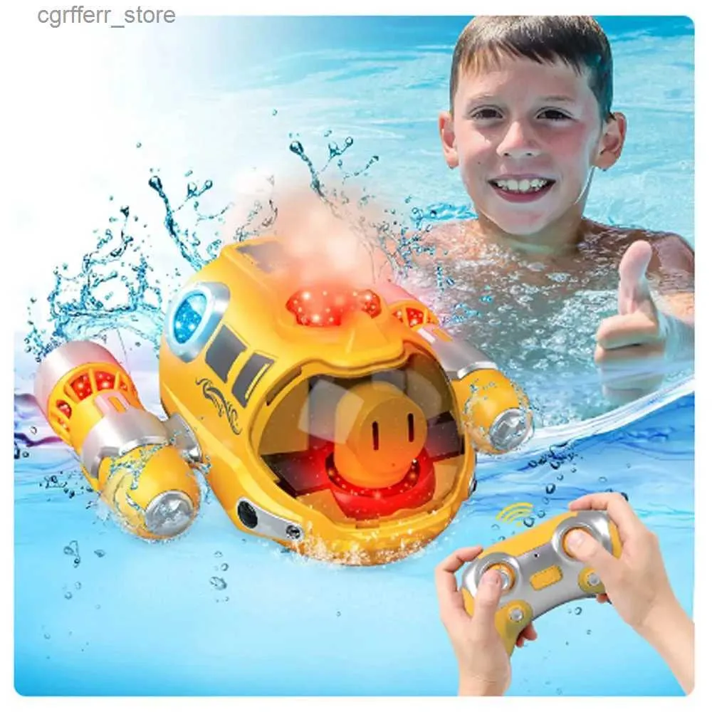 Gun Toys Livraison gratuite de sous-marins RC piscines jeux d'eau jouets pour enfants bateaux radiocommandés anniversaires cadeaux de Noël douches pour enfants240327