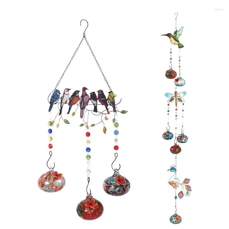 Other Bird Supplies Wind Chimes Hummingbird Feeders Outdoor Water Feeder Chime Shaped Feeding Tool For Garden
