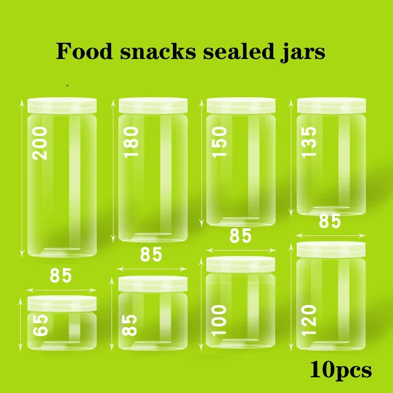 Potten Snack Seal Jar Verpakking Candy Jar theepoeder opslagpot noten honingpot plastic fles verpakking transparante pot