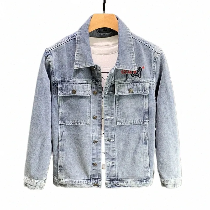 Denim jasje heren nieuwe herfst revers casual werkkleding lente en herfst kleding heren bovenkleding heren jas koreaanse fi s2zv #