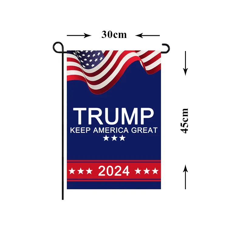 Donald Trump 2024 Flag 30*45cm MAGA Banner Keep Amercia Great Garden Flags