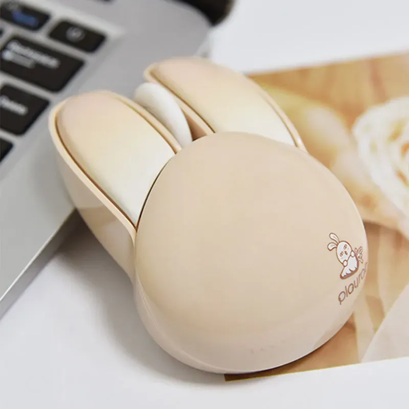 Souris mignon petit lapin Bluetooth 2.4G souris sans fil silencieuse ergonomique DPI jusqu'à 1600 bouton muet petit pour fille Macbook ordinateur portable bureau