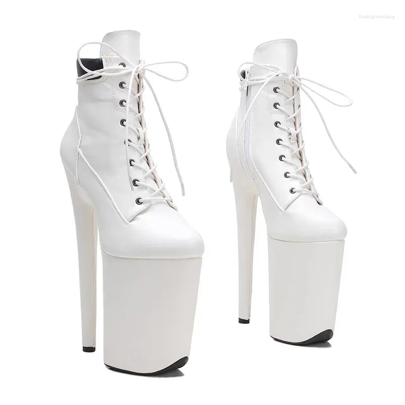 Dance Shoes Auman Ale 23CM/9inches PU Upper Sexy Exotic High Heel Platform Party Women Boots Pole 147