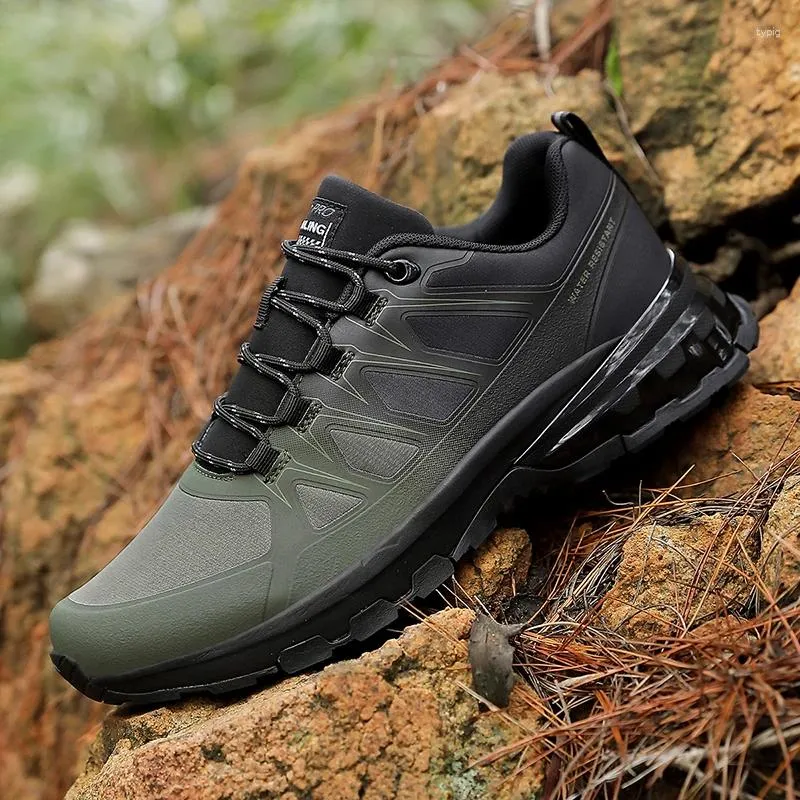 Sapatos de fitness primavera outono homens à prova dwaterproof água caminhadas trilha ao ar livre tênis corrida montanha escalada não deslizamento