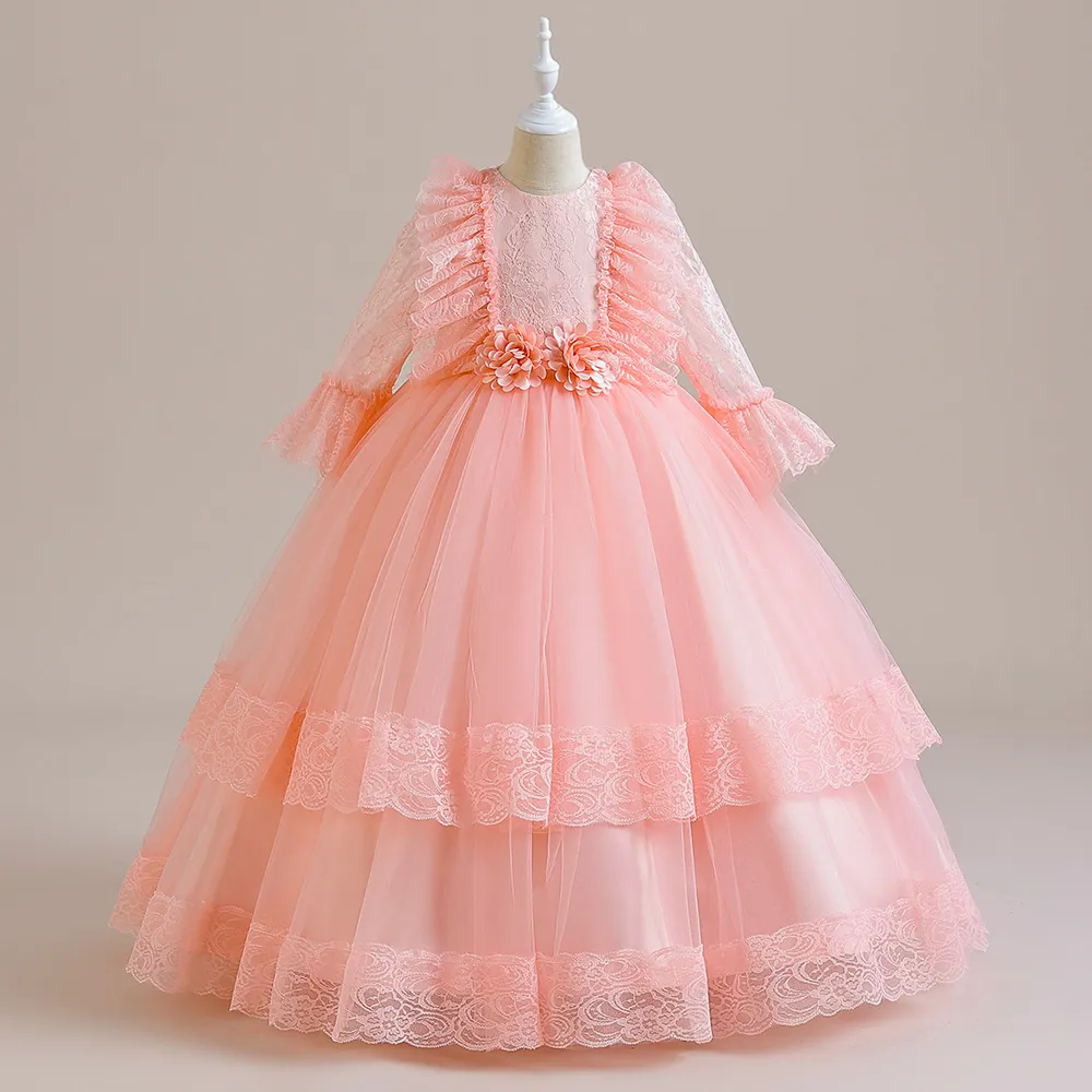 Bright White Blue Champagne Pink Jewel Girl's Birthday/Party Dresses Girl's Pageant Dresses Flower Girl Dresses Girls Everyday Skirts Kids' Wear SZ 2-10 D406238