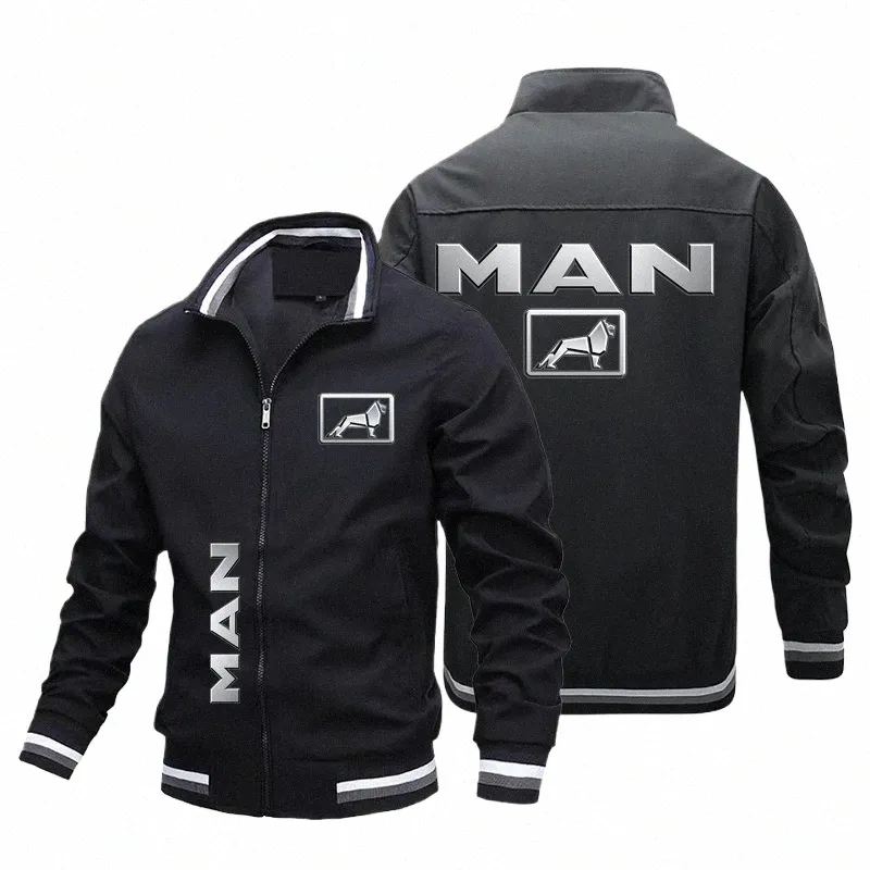 2023 Brand Autumn and winter Men's Truck MAN Car brand logo print men's zipper coat men's and sweatshirt casual jacket customize o5BU#