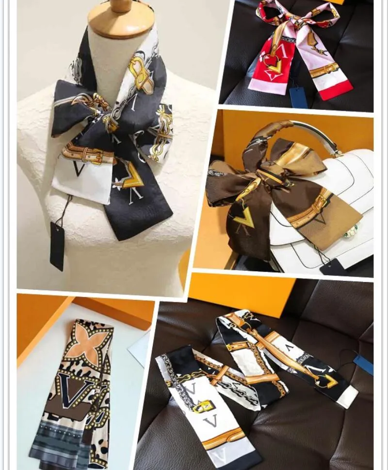 2024 Wholesale fashion brand scarf women letters and men and womenheadbands fashion handbags decorative scarf size 120x8cm