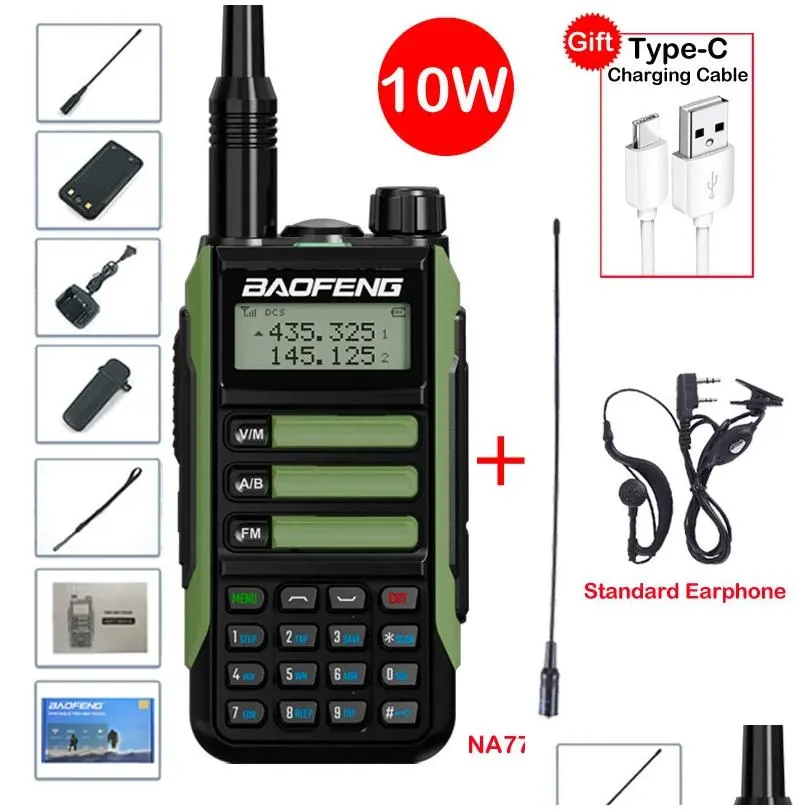 Walkie Talkie Baofeng UV 16 IP68防水50km長距離デュアルバンド136 174 400 520MHz 2208127227777ドロップ配信電子機器T otqig