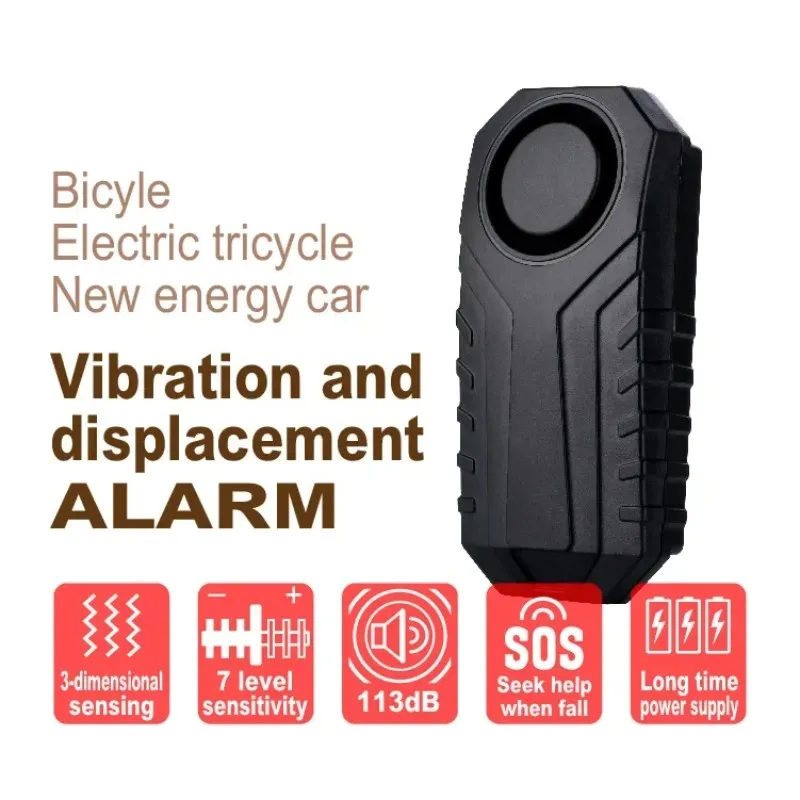 Alarme de vélo à télécommande Motorcycle imperméable Sécurité du vélo électrique 113db Anti perdu Vibration Avertissement Sensor d'alarme - pour l'alarme de la moto imperméable